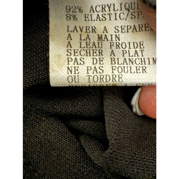 Y2K Mesh Top Grunge Glam Goth 2000s Rhinestones Art to Wear Medium Black - Picture 12 of 12